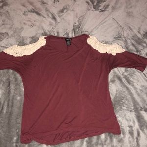 Burgundy top from Rue21.